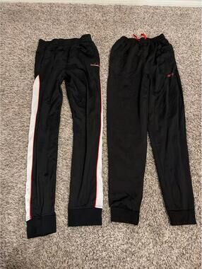 STX & Spalding Boys Black Athletic Pants Large Lot of 2
